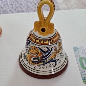 Handcrafted Ceramic Bell with Dragon Design